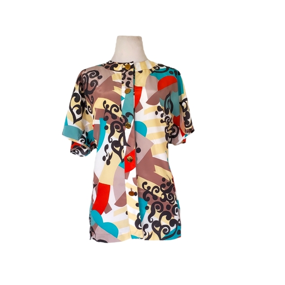 Vintage Abstract Colorful Top - Picture 3 of 9